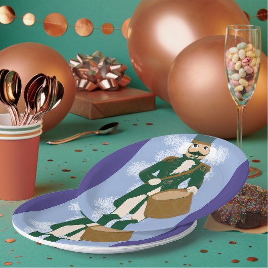 Nutcracker Paper Napkin Blue-Purple Soldier Papieren Bordje (Multi)