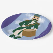 Nutcracker Paper Napkin Blue-Purple Soldier Papieren Bordje (Gekanteld)