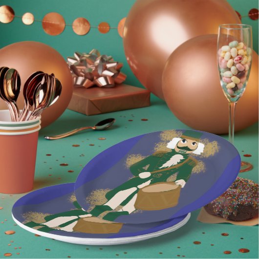 Nutcracker Paper Napkin Navy Blue Soldier Papieren Bordje (Multi)