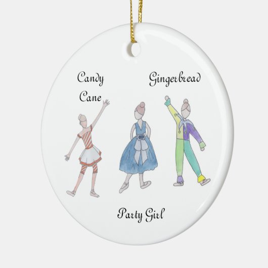 Nutcracker Party Girls/Pollie/Candy Cane Ornament (Links)