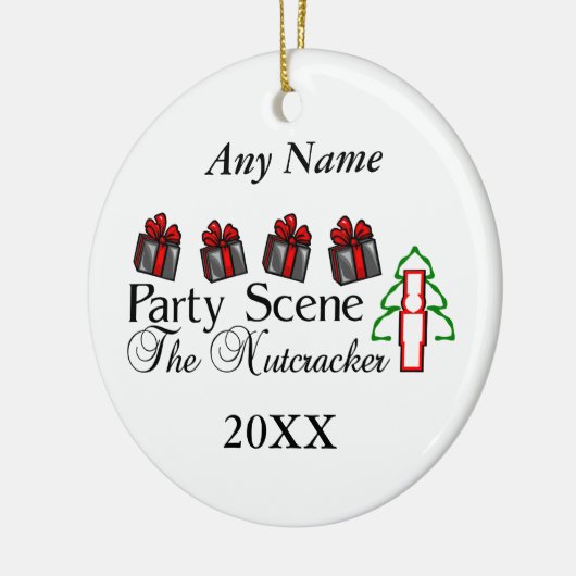 Nutcracker Party Scene Keramisch Ornament (Links)