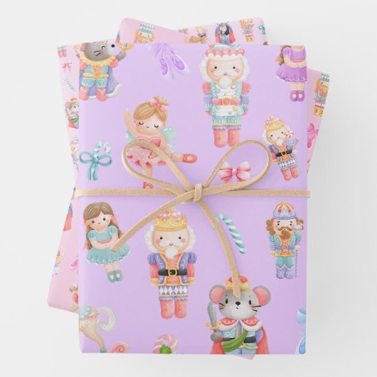 Nutcracker Patroon Inpakpapier Vel (In situ)