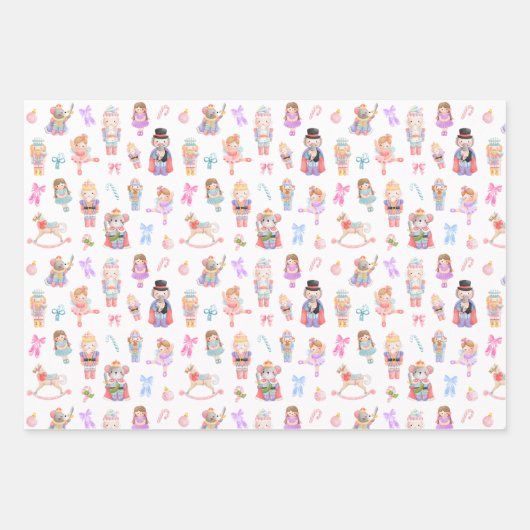 Nutcracker Patroon Inpakpapier Vel (Voorkant 2)