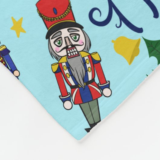 Nutcracker Pattern Blanket Fleece Deken (Hoek)