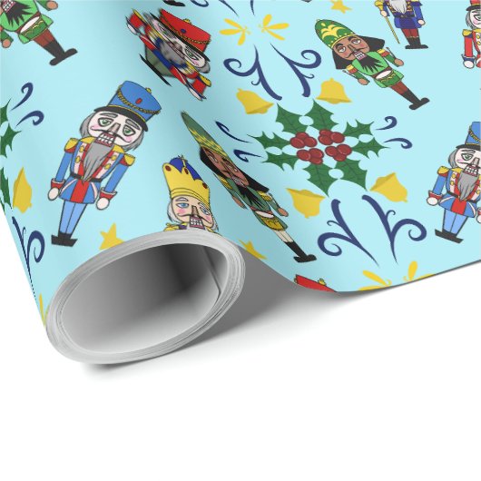Nutcracker Pattern Cadeaupapier (Rol Hoek)