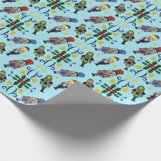 Nutcracker Pattern Cadeaupapier (Hoek)
