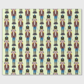 Nutcracker Pattern kerstsoldaat Cadeaupapier (Vlak)