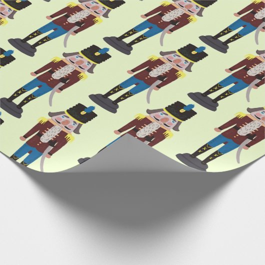Nutcracker Pattern kerstsoldaat Cadeaupapier (Hoek)