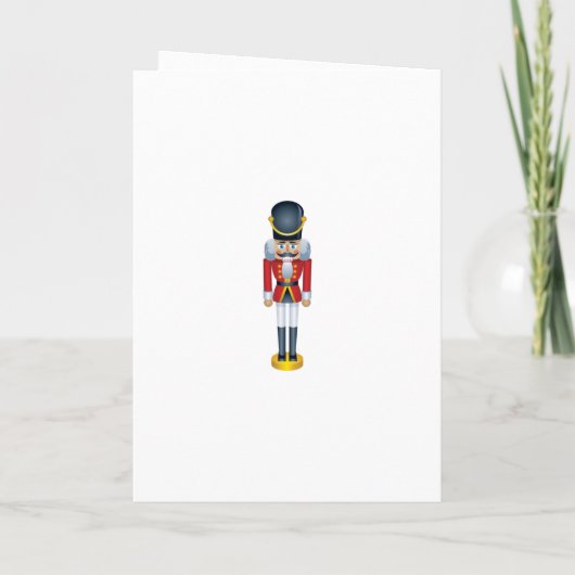 Nutcracker personaliseert de Kaart van de Kerstmis (Achterkant)