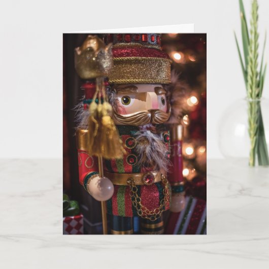 Nutcracker personaliseert Tekst 5 x 7 Folde Feestdagen Kaart (Voorkant)