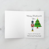 Nutcracker personaliseert Tekst 5 x 7 Folde Feestdagen Kaart (Binnen)
