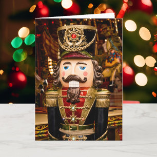 Nutcracker personaliseert Tekst 5 x 7 Folde Feestdagen Kaart