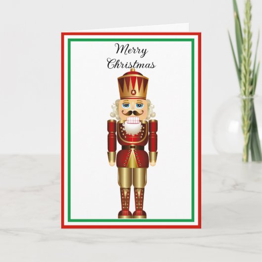 Nutcracker personaliseert Tekst 5 x 7 Folde Vakant Feestdagen Kaart (Voorkant)