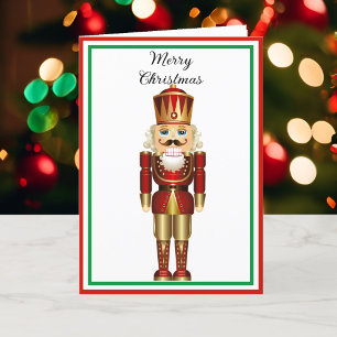 Nutcracker personaliseert Tekst 5 x 7 Folde Vakant Feestdagen Kaart