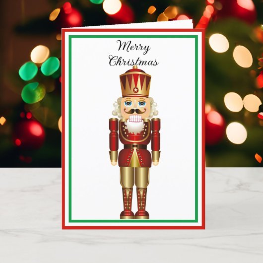 Nutcracker personaliseert Tekst 5 x 7 Folde Vakant Feestdagen Kaart