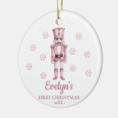 Nutcracker Personalized Girl's First Christmas Keramisch Ornament (Links)