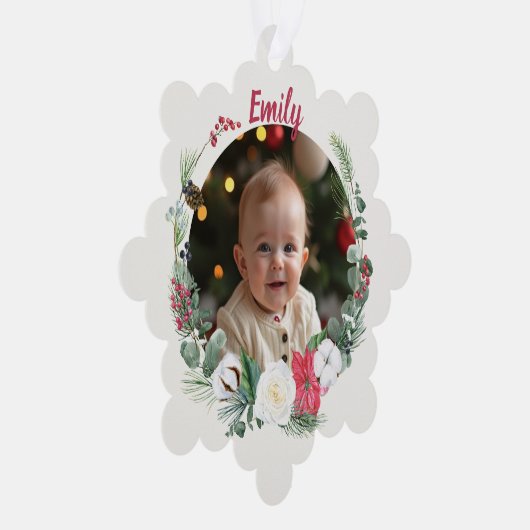 Nutcracker Personalized Photo Paper Ornament Card (Rechts)