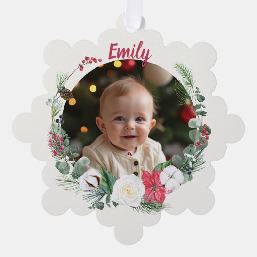 Nutcracker Personalized Photo Paper Ornament Card (Voorkant)