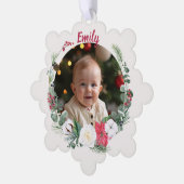 Nutcracker Personalized Photo Paper Ornament Card (Links)