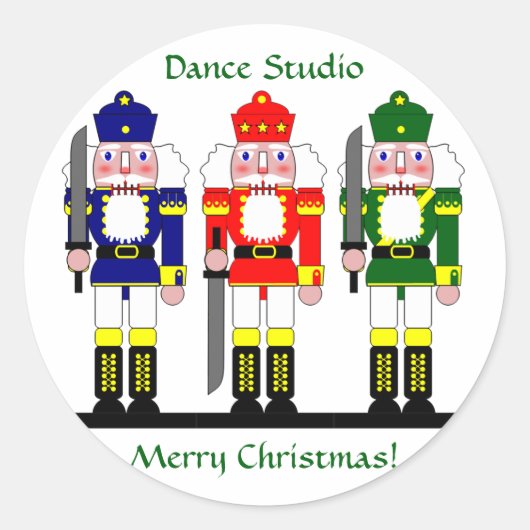 Nutcracker Persoonlijke kerstballetcadeautjes Ronde Sticker (Voorkant)