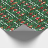 Nutcracker Persoonlijke naam Aangepaste kersttekst Cadeaupapier (Hoek)