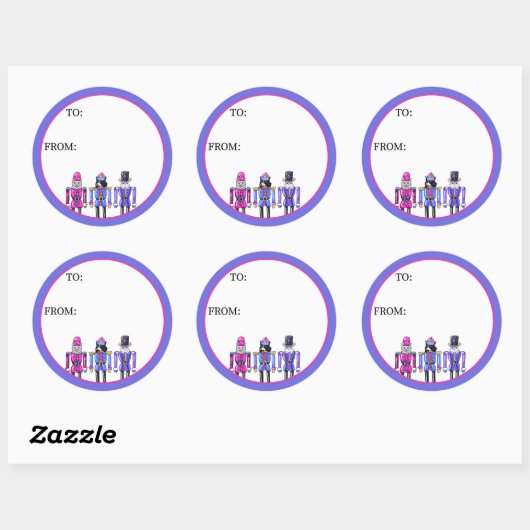 Nutcracker Pets  Ronde Sticker (Vel)