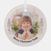 nutcracker Photo Christmas Cute  Glas Ornament (Voorkant)
