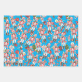 Nutcracker Photo Face Funny Kerstmis Inpakpapier Vel (Voorkant 3)