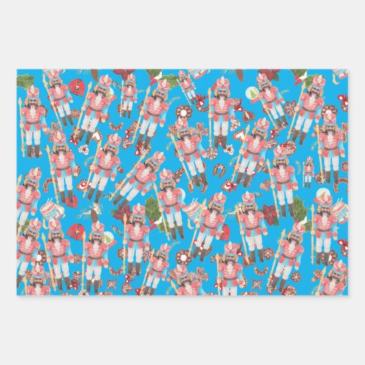 Nutcracker Photo Face Funny Kerstmis Inpakpapier Vel (Voorkant 3)