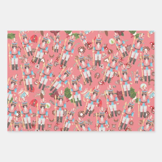 Nutcracker Photo Face Funny Kerstmis Inpakpapier Vel (Voorkant 2)