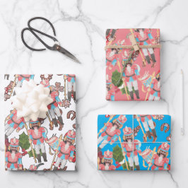 Nutcracker Photo Face Funny Kerstmis Inpakpapier Vel