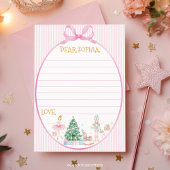 Nutcracker Pink Bow Birthday Time Capsule Card Bedankkaart