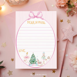 Nutcracker Pink Bow Birthday Time Capsule Card Bedankkaart