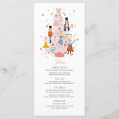 Nutcracker Pink kerstboomfeest Menu (Voorkant)