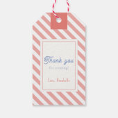 Nutcracker Pink kerstboomfeestdag Cadeaulabel (Achterkant)