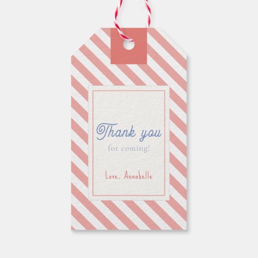 Nutcracker Pink kerstboomfeestdag Cadeaulabel (Achterkant)