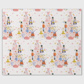 Nutcracker Pink-kerstboomfeestdag Cadeaupapier (Vlak)