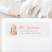 Nutcracker Pink-kerstboomfeestdag Etiket (Insitu)