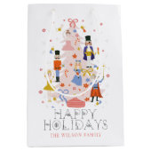 Nutcracker Pink-kerstboomfeestdag Medium Cadeauzakje (Voorkant)