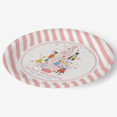 Nutcracker Pink-kerstboomfeestdag Papieren Bordje (Gekanteld)