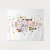 Nutcracker Pink-kerstboomfeestdag Wandkleed (Voorkant (horizontaal))