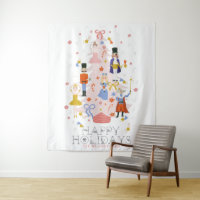 Nutcracker Pink-kerstboomfeestdag