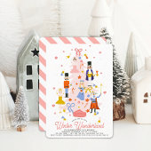 Nutcracker Pink kerstboommeisje Kaart