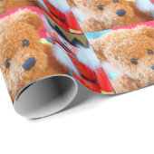 Nutcracker praat over teddybeer cadeaupapier (Rol Hoek)