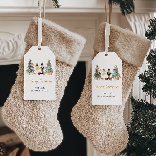 Nutcracker Prettig Kerstfeest Cadeaulabel