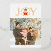 Nutcracker Prince Foto met Kerstmis Folie Feestdagenkaart (Voorkant)