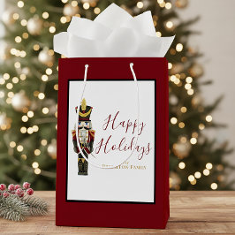 Nutcracker Red Happy Holidays Classic Christmas Medium Cadeauzakje