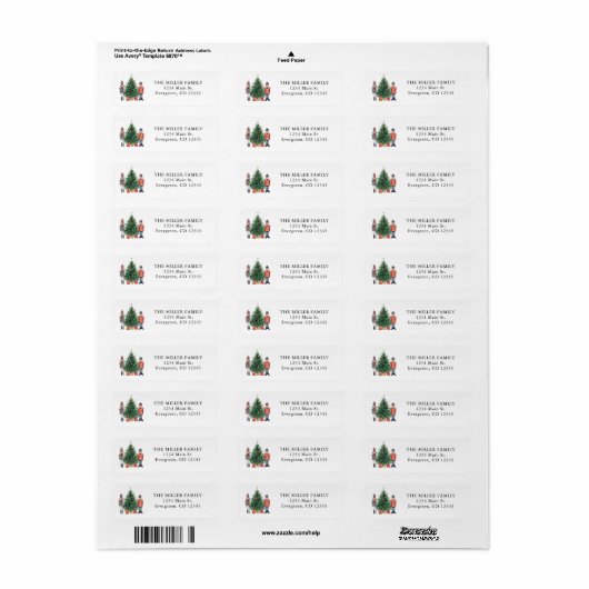 Nutcracker retouradres etiket (Full Sheet)