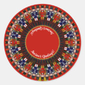 Nutcracker Ring-Photo-Stickers Klassieke Round Sti Ronde Sticker (Voorkant)