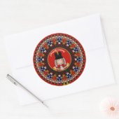 Nutcracker Ring-Photo-Stickers Klassieke Round Sti Ronde Sticker (Envelop)